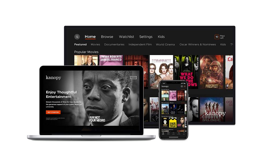 Kanopy TV Phone Web m