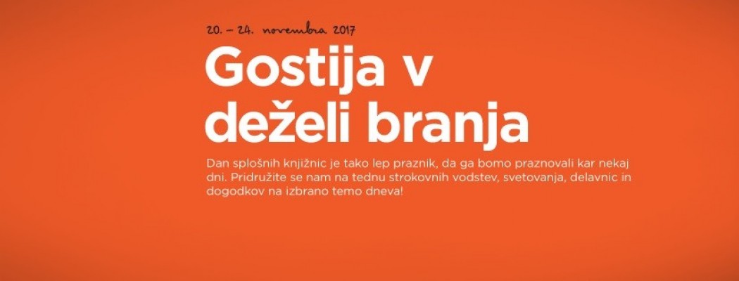 20 november 2017-Dan slovenskih splošnih knjižnic